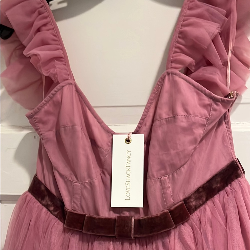 LoveShackFancy Macron Pink Tulle Gown - NWT - Picture 6 of 11